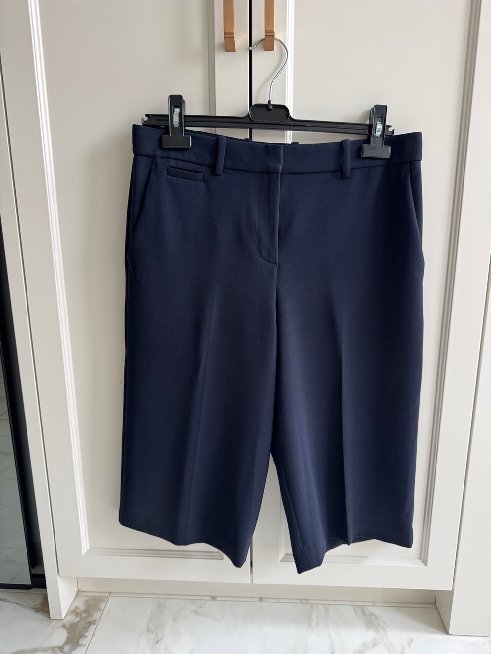 Theory Navy Tailored Dress Shorts